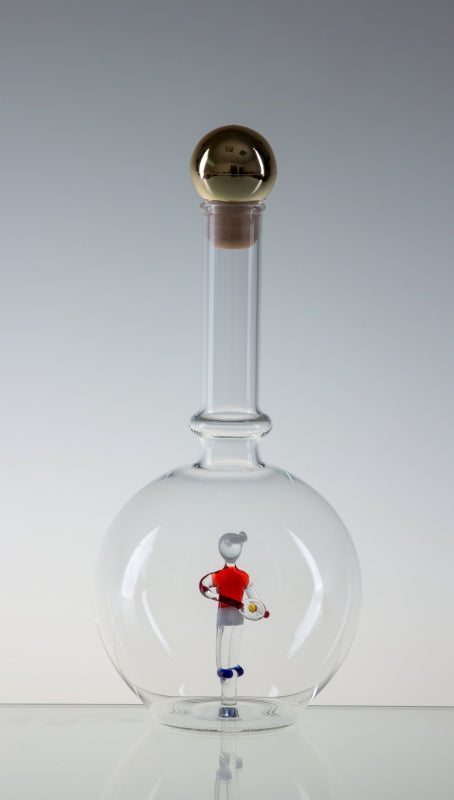 Empty Bottle MAGIC with a tennis player, Glass, Czech Republic