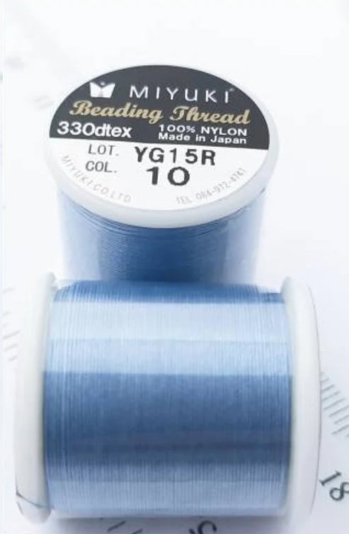 Miyuki Nylon Beading Thread, Sky Light Blue (10), Glass, Japan