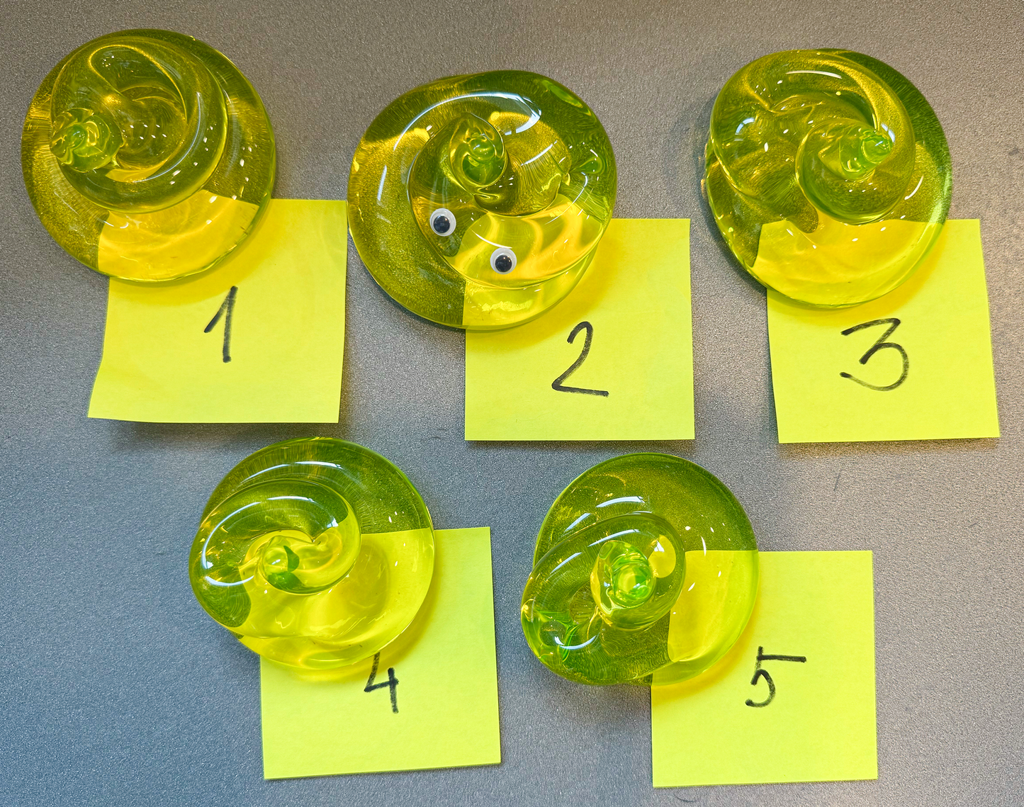 Uranium Glass Poop – Handmade UV-Reactive Art Figurines, Czech Republic