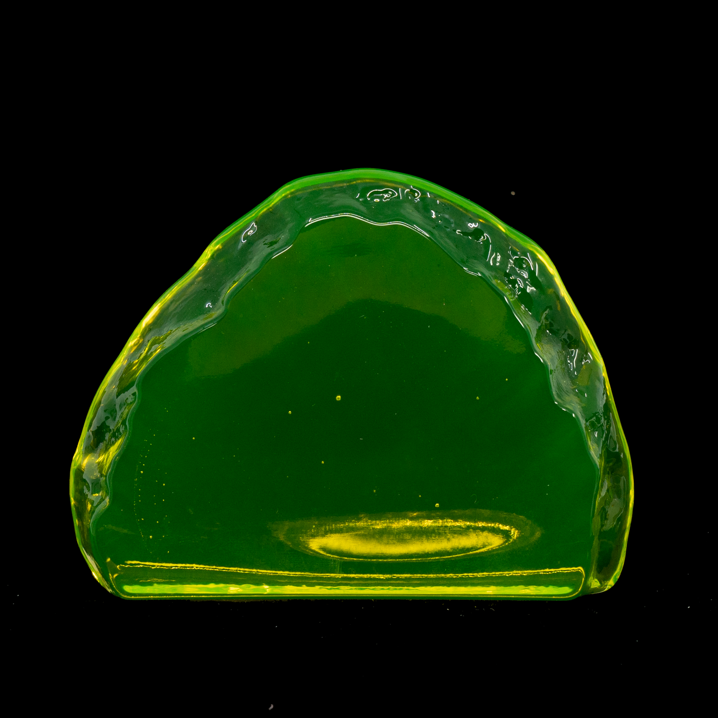 Uranium Glass Rock – Handmade UV-Reactive Art Figurines, Czech Republic