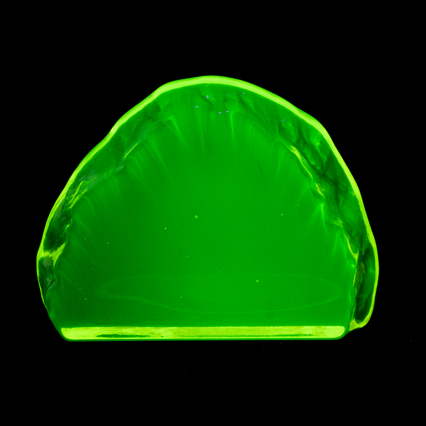 Uranium Glass Rock – Handmade UV-Reactive Art Figurines, Czech Republic