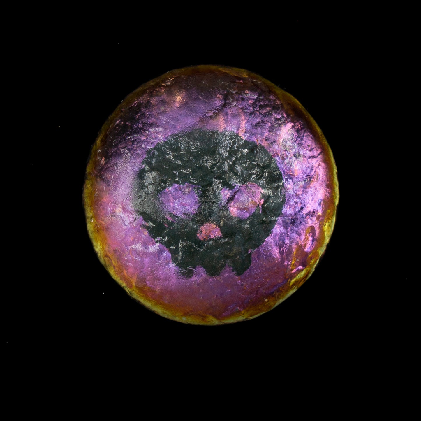 1 pc Cabochon Bead FRESCA, Crystal Etched Vitex with Skull (00030-etch-vitex-skull), Glass, Czech Republic