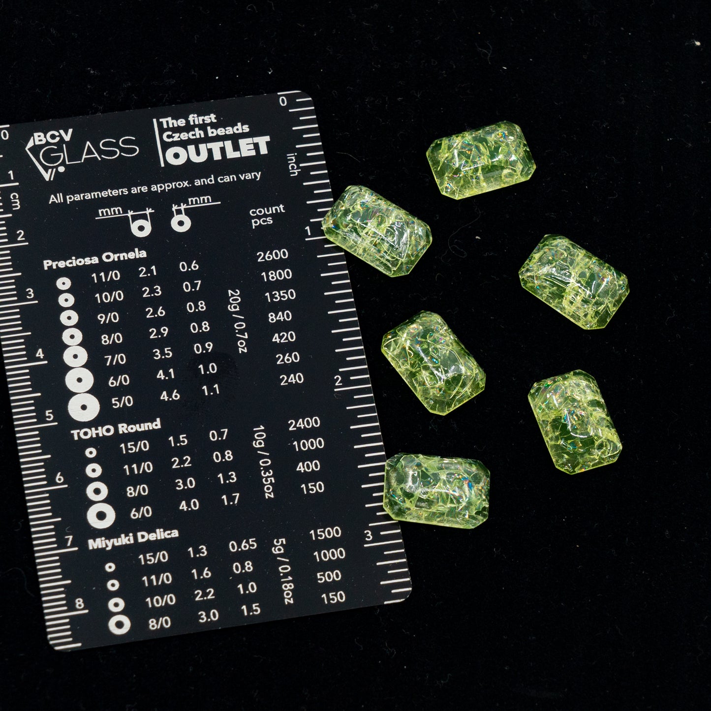 八角形凸圆形平底水晶玻璃石，黄色透明裂纹（80130-CR），捷克共和国