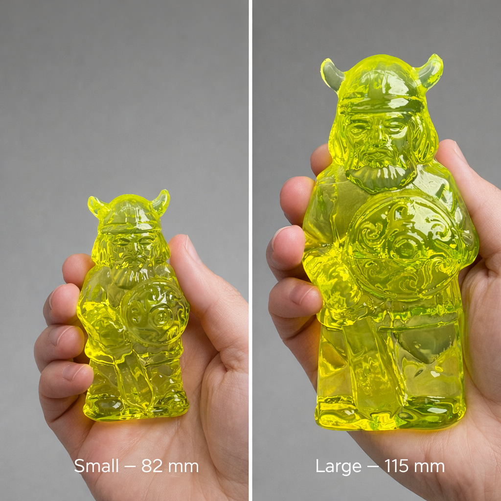 捷克共和国手工制作的紫外线反应艺术摆件——铀玻璃梨形镇纸