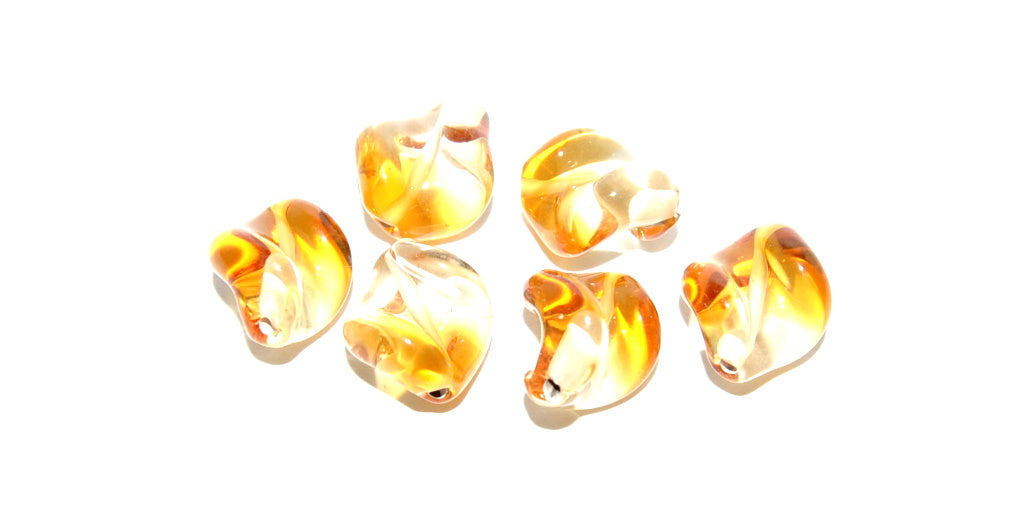 Leaf Lampwork Glass Handmade Beads, (A), Glass, Czech Republic