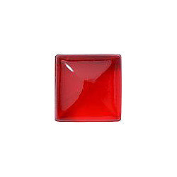 Square Cabochons Flat Back Crystal Glass Stone, Red 10 Transparent (90070), Czech Republic