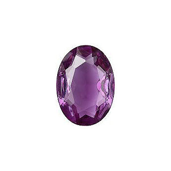 Oval Faceted Pointed Back (Doublets) Crystal Glass Stone, Violet 14 Transparent (70300-L), Czech Republic