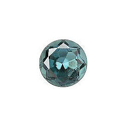Round Faceted Pointed Back (Doublets) Crystal Glass Stone, Aqua Blue 13 Transparent With Chrome (30000-K-Chr), Czech Republic