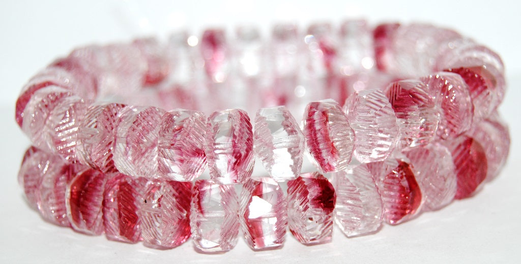 Faceted Cathedral Fire Polished Glass Beads, 370350 (370350), Glass, Czech Republic