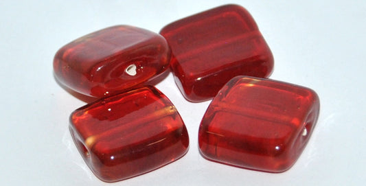 Czech Glass Hand Made Square Lampwork Beads, (G), Glass, Czech Republic