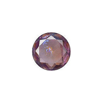 Round Faceted Pointed Back (Doublets) Crystal Glass Stone, Violet 11 Mexico Opals (Mex-20), Czech Republic