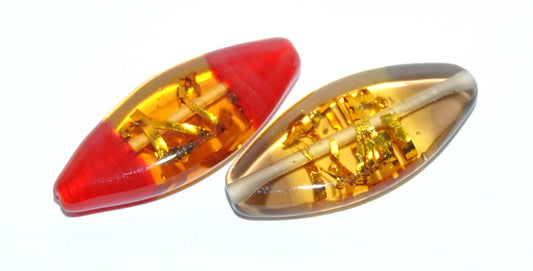 Oval Lampwork Glass Handmade Beads, (I), Glass, Czech Republic