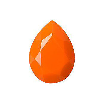 Pear Faceted Pointed Back (Doublets) Crystal Glass Stone, Orange 2 Opaque (93130), Czech Republic