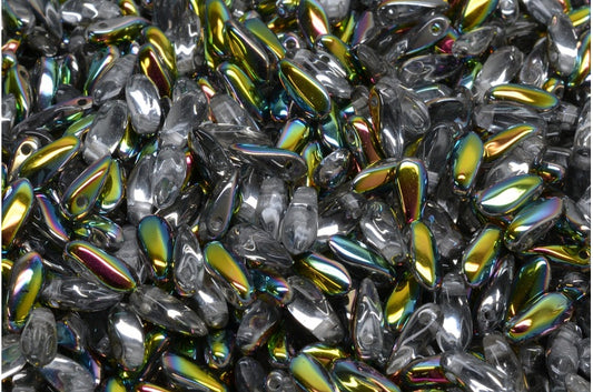 Dolchperlen, Crystal Crystal Vitrail Medium Coating (00030-28101), Glas, Tschechische Republik