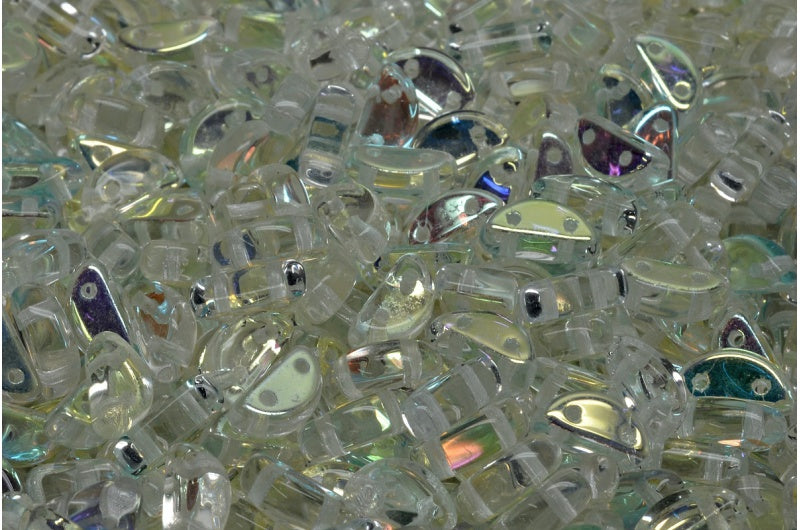 Half Moon Beads, Crystal 98539 (00030-98539), Glass, Czech Republic
