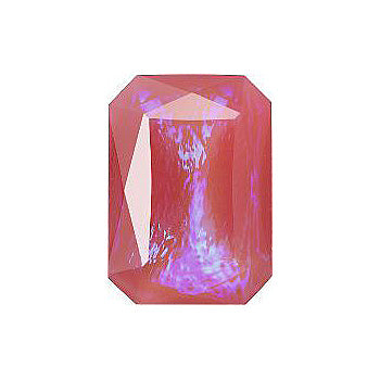 Octagon Faceted Pointed Back (Doublets) Crystal Glass Stone, Pink 17 Mexico Opals (16915), Czech Republic