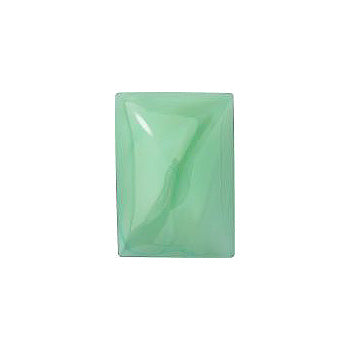 Rectangle Cabochons Flat Back Crystal Glass Stone, Turquoise 4 Pearl Colours (05402), Czech Republic