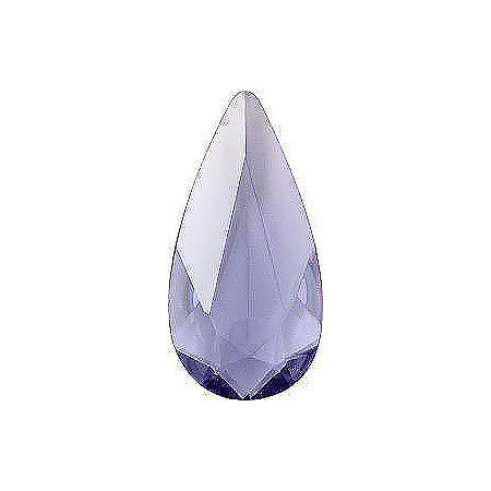 Pear Faceted Pointed Back (Doublets) Crystal Glass Stone, Violet 19 Transparent (20500), Czech Republic