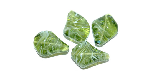 Leaf Lampwork Glass Handmade Beads, (B), Glass, Czech Republic