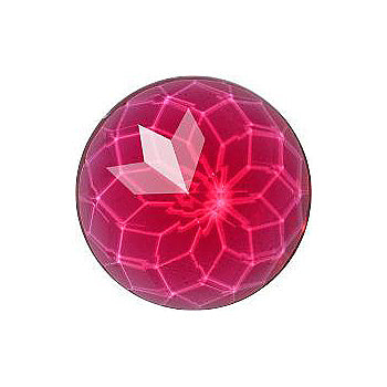 Round Faceted Flat Back Crystal Glass Stone, Pink 16 Transparent (70150-K), Czech Republic