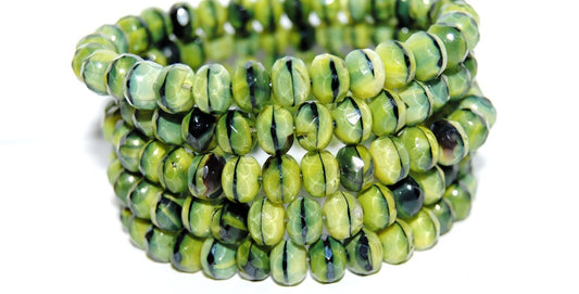 Faceted Special Cut Rondelle Fire Polished Beads, 26807 (26807), Glass, Czech Republic