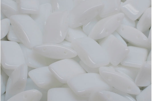 Carrier Beads, White (02010), Glass, Czech Republic