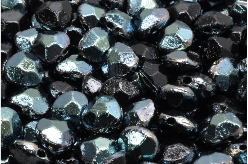 Briolette Beads, Black 23601 (23980-23601), Glass, Czech Republic