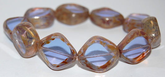 Table Cut Stone-Like Beads, Transparent Light Amethyst 43400 (20210 43400), Glass, Czech Republic