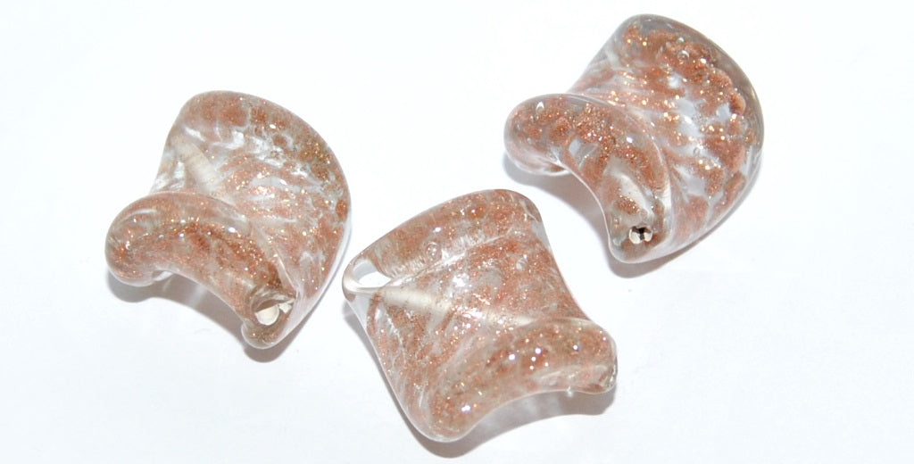 Leaf Lampwork Glass Handmade Beads, (B), Glass, Czech Republic