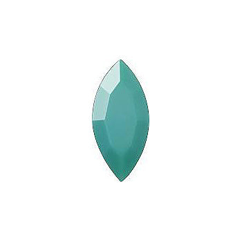 Navette Faceted Pointed Back (Doublets) Crystal Glass Stone, Turquoise 6 Opaque (63120), Czech Republic