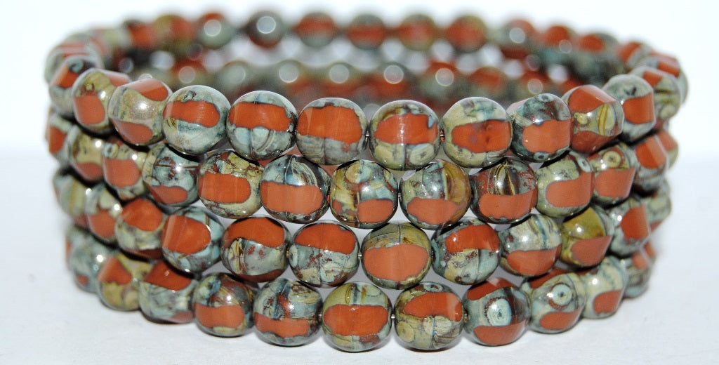 Cut Fire Polished Faceted Glass Beads, Opaque Brown 43400 (13610 43400), Glass, Czech Republic