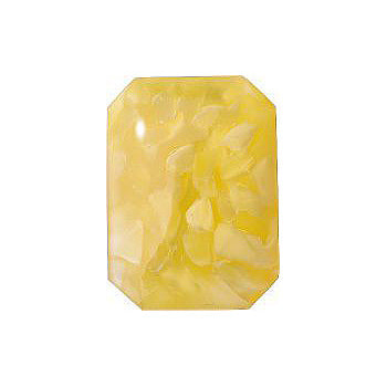 Octagon Cabochons Pointed Back Crystal Glass Stone, Yellow 8 Pearl Colours (84000-Br-84000-0003), Czech Republic