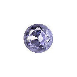 Round Faceted Pointed Back (Doublets) Crystal Glass Stone, Violet 1 Transparent With Aluminium (20210-Al), Czech Republic