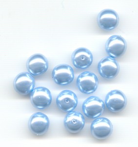 Imitation pearl glass beads round Light Blue Glass Czech Republic
