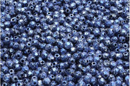 ファセット加工ビーズ ラウンド、ブラック 45706 (23980-45706)、ボヘミアクリスタルガラス、チェコ共和国