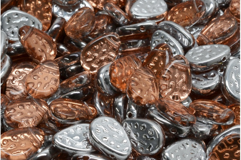 フラット ドッティ ティアドロップ ビーズ、クリスタル 27102 (00030-27102)、ガラス、チェコ共和国