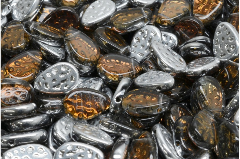 フラット ドッティ ティアドロップ ビーズ、クリスタル 26732 (00030-26732)、ガラス、チェコ共和国