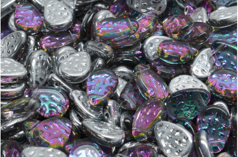 フラット ドッティ ティアドロップ ビーズ、クリスタル 29436 (00030-29436)、ガラス、チェコ共和国