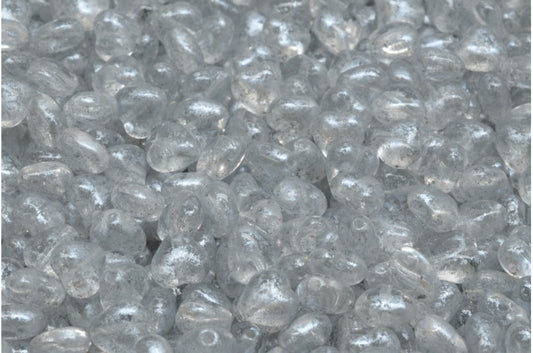 ハートビーズ、クリスタルシルバースプラッシュ（00030-94400）、ガラス、チェコ共和国