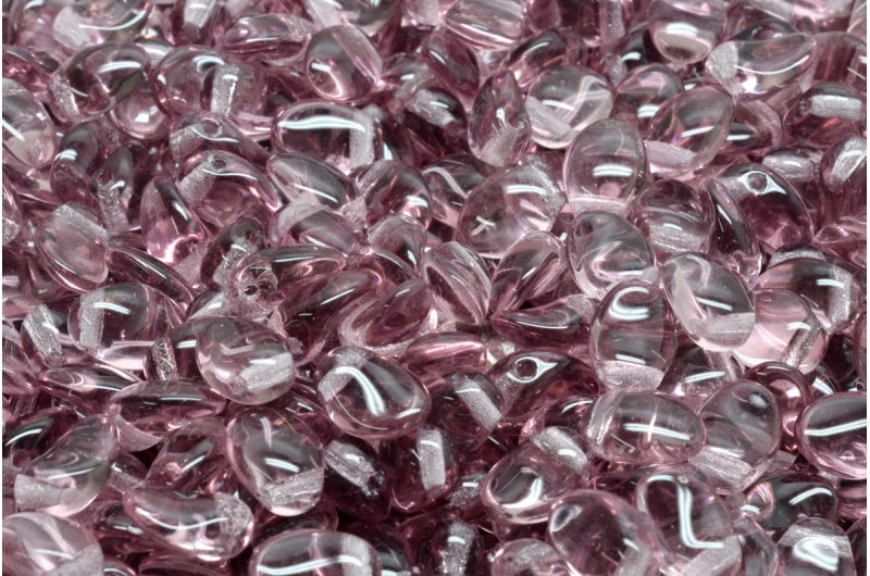 Tulip Petal Beads, Transparent Light Amethyst (20020), Glass, Czech Republic