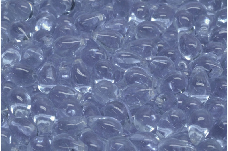 ドロップビーズ、透明ライトアメジスト（20120）、ガラス、チェコ共和国