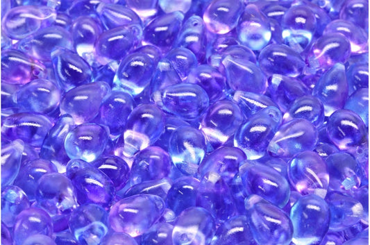 Tropfenperlen, Crystal Blue Violet (00030-48002), Glas, Tschechische Republik