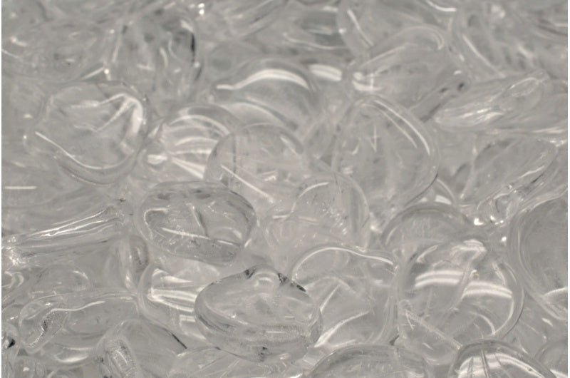 Peony Petal Beads Crystal (00030), Glass, Czech Republic