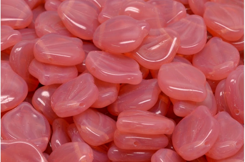 Peony Petal Beads, Opal Pink (71010), Glass, Czech Republic