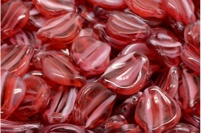 Peony Petal Beads, 6708 (06708), Glass, Czech Republic