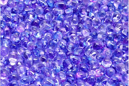 Tropfenperlen, Kristallblau Violett (00030-48002), Glas, Tschechische Republik