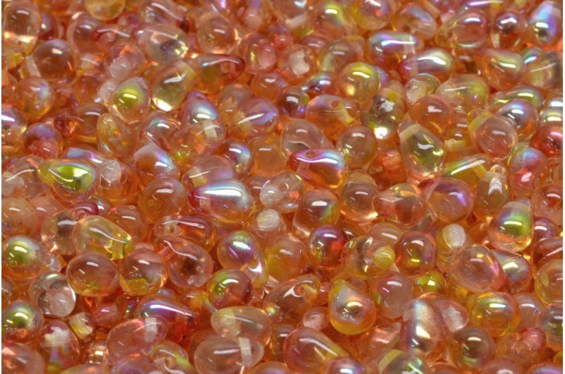 Drop Beads, Crystal 48101 (00030-48101), Glass, Czech Republic