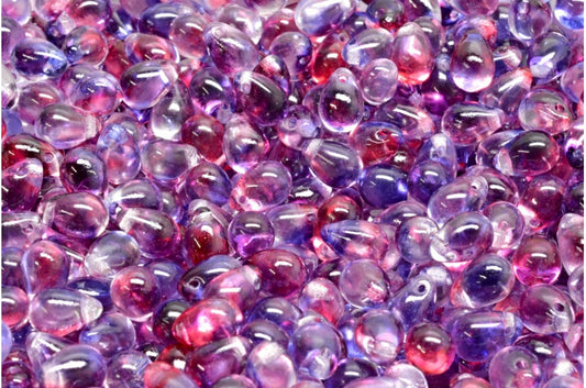 Drop Beads, Crystal 48014 (00030-48014), Glass, Czech Republic