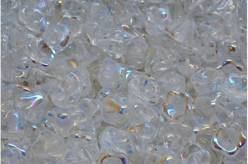 Bell Flower Beads Crystal Ab Glass Czech Republic R-111-00240-06X08-00030-28701_250g