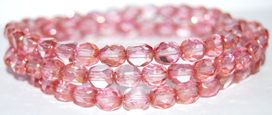 3-Cut Fire Polished Glass Beads, Crystal Rl (30 Rl), Glass, Czech Republic